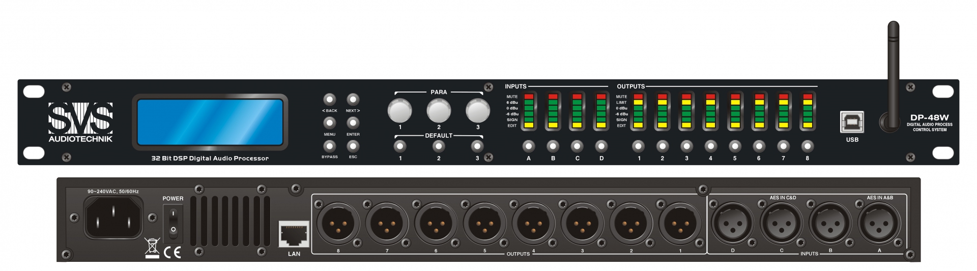 SVS Audiotechnik DP-48W Цифровой процессор: 4 входа 8 выходов в Владикавказе