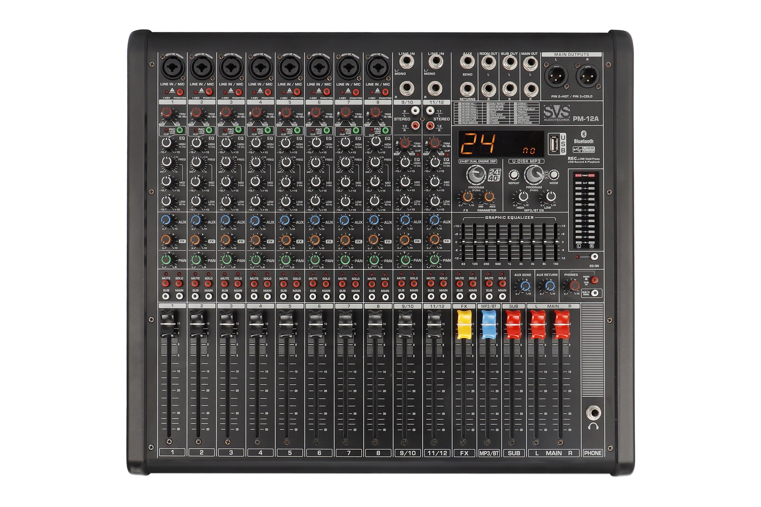 SVS Audiotechnik mixers PM-12A Активный аналоговый микшерный пульт, 12-канальный в Владикавказе